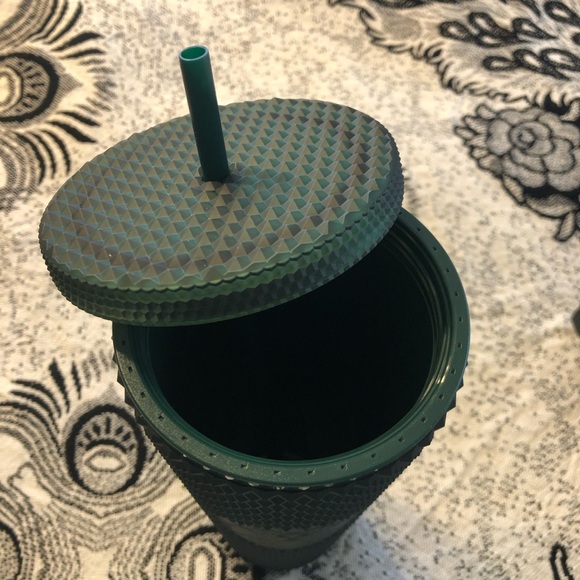 🤍NEW🤍Set Starbucks 2022 Dart Green Studded Tumblers Venti, Grande & KeyChain - Picture 5 of 16